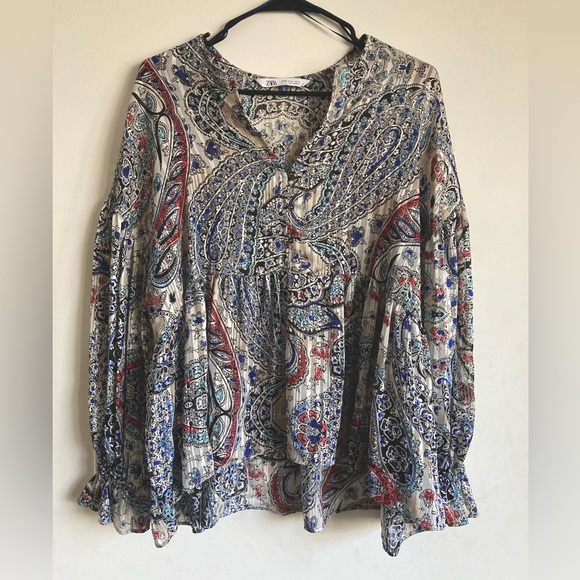 Zara Flowy Paisley blouse - Picture 3 of 7